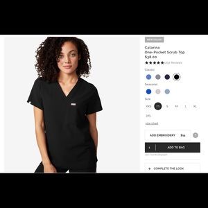 FIGS CATARINA TOP & LIVINGSTON PANT SCRUB SET S